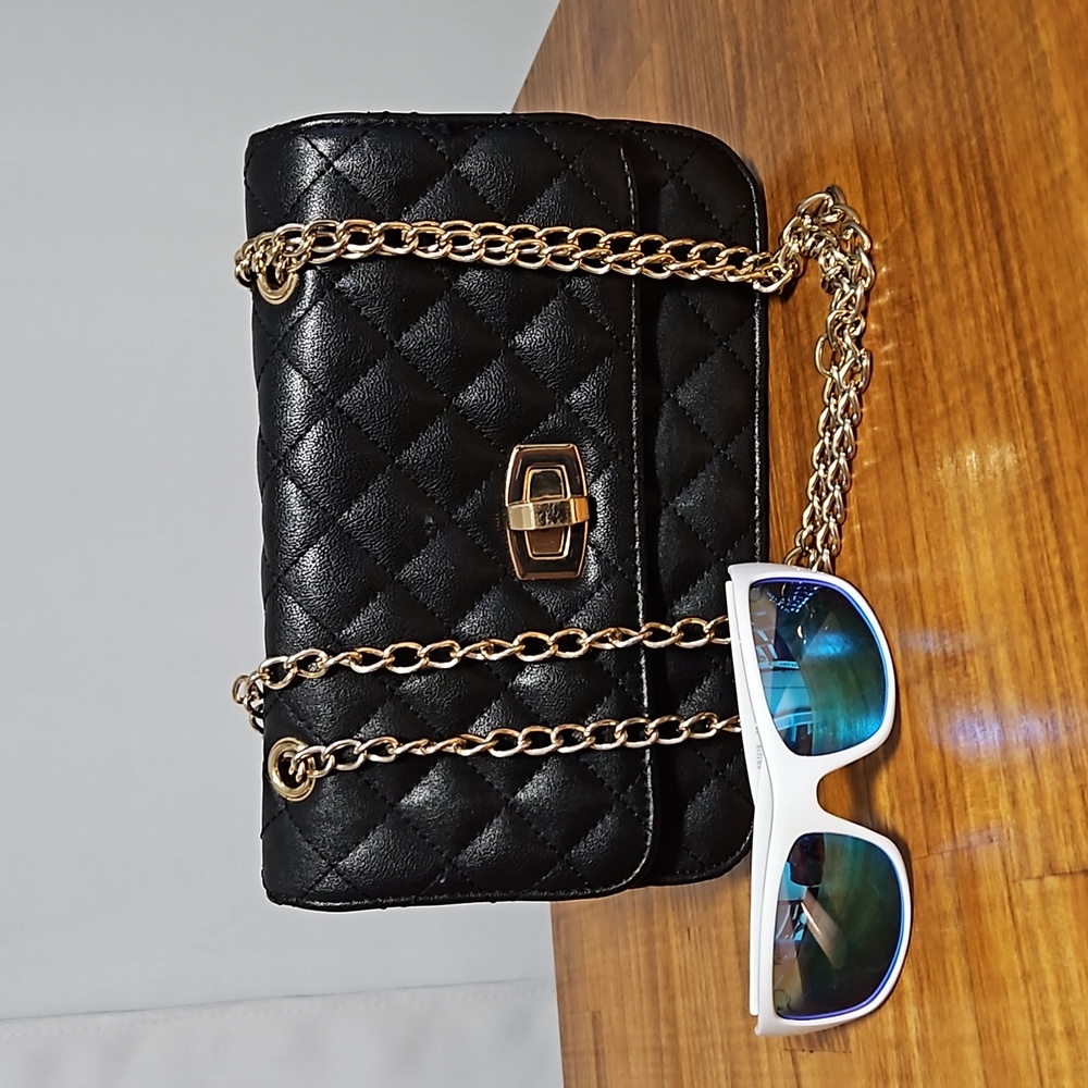 Express Quilted Shoulder Bag w/ Chain Strap